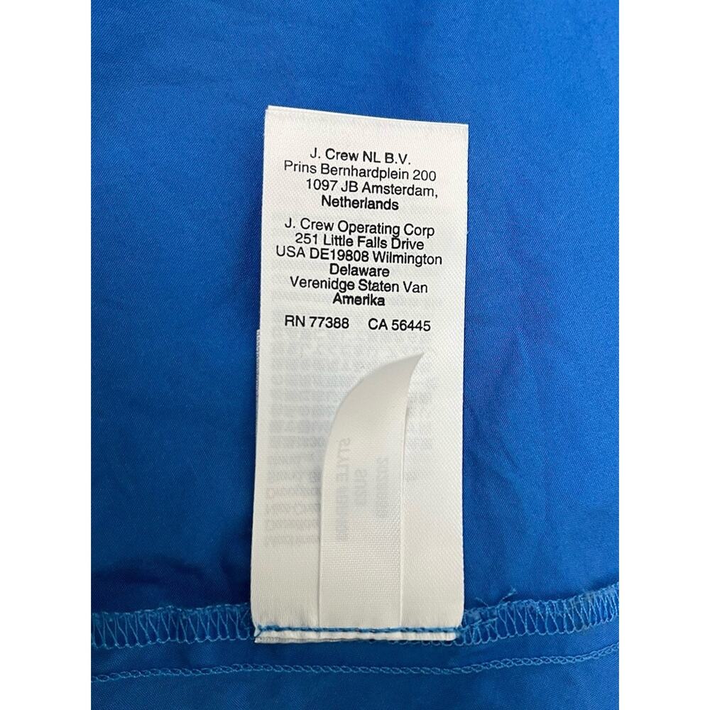 J. Crew Blue One Shoulder Cotton Poplin Midi Dress Coastal Resort Size Small - Picture 8 of 9